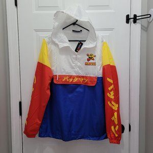 NWT Pacman 1/4 Zip Hooded Windbreaker Size Large